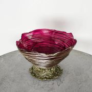 Italian Decorative Contemporary "Ogiva Basket" Purple Bowl by Gaetano Pesce