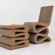 Chaise Wiggle Easy Edges avec tabouret par Frank Gehry pour Vitra