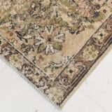 7x9 Cream & Green Floral Pattern Vintage Area Rug, 202x278Cm