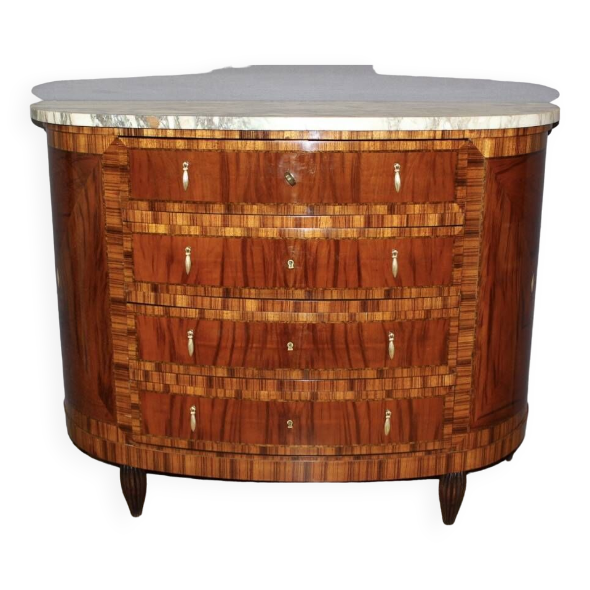 Art Deco half-moon chest of drawers circa 1925