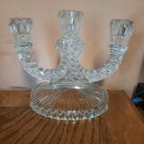 Moulded glass candlestick