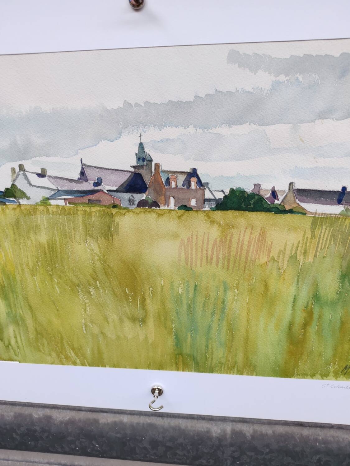 Watercolor by Michel Roubille, Saint Colomban 1978