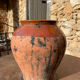 Ancient terracotta pottery jar