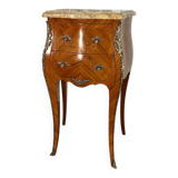 Louis XV style bedside table in marquetry