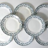 Terre de fer 8 Art Deco flat plates NORMAND model