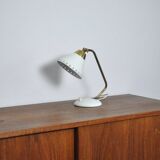 Swedish Table Lamp in Brass and White Metal, EWÅ Värnamo, 1950s