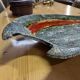 Vintage ceramic coupe plate "fat lava" from the Vallauris workshop, 1960s-70s.