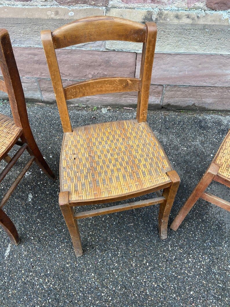 4 bistro chairs 1930 Alsace