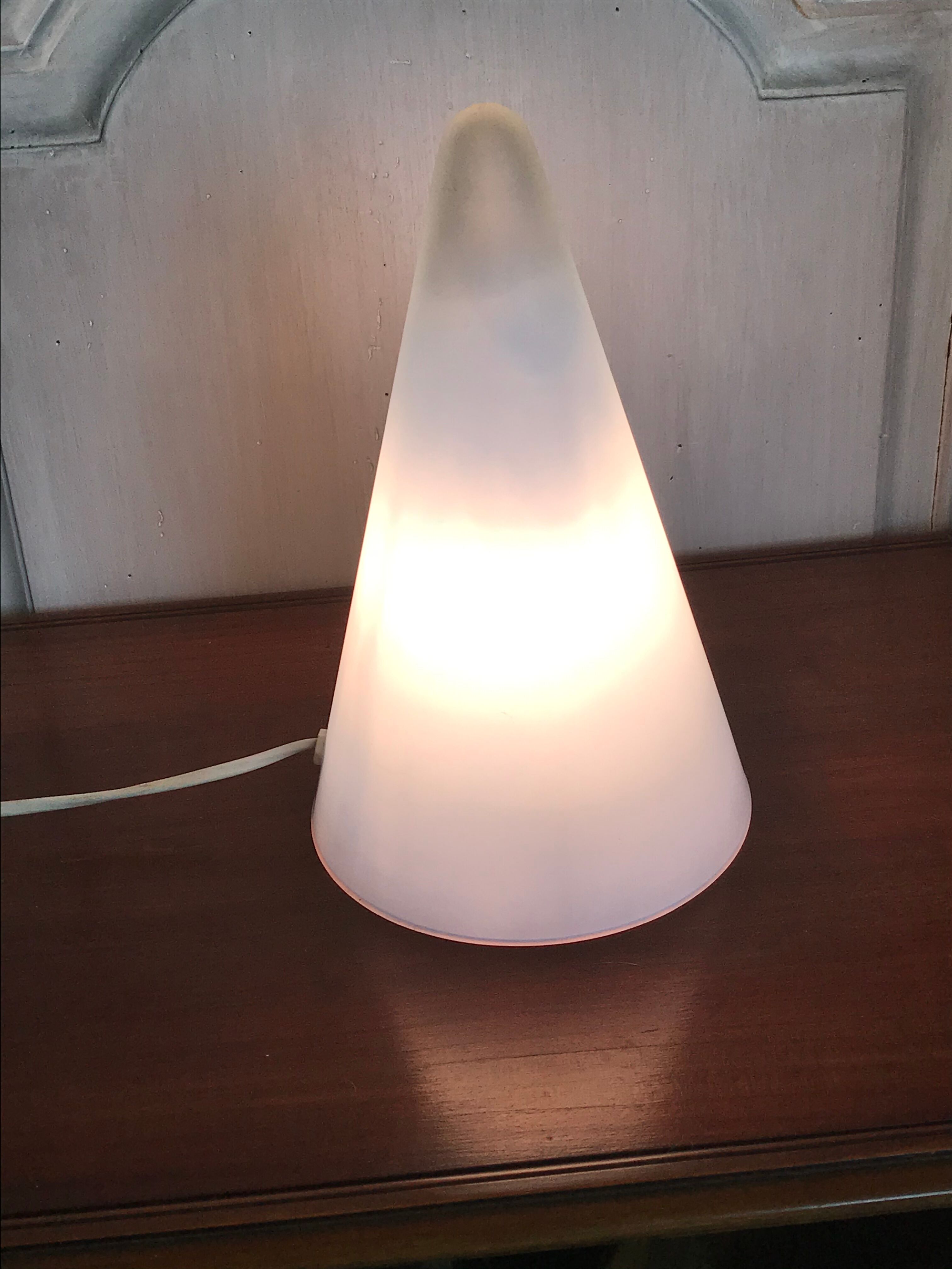 Vintage glass cone lamp