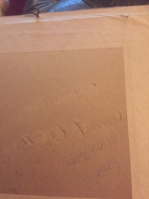 Framed drawing of elephant by René Hérisson