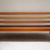 Scandinavian 3-seater sofa in natural wood and CFC Silkeborg fabric Denmark