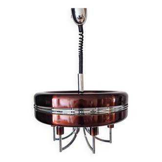 A modernist UFO pendant light from the 70s