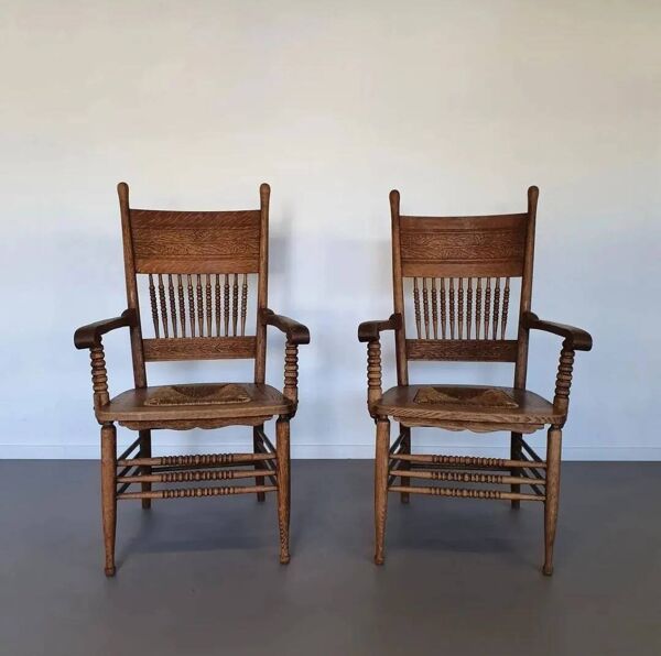 Chaises Belle Epoque uniques (chaises shaker)