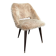 70s faux fur chair with tapered legs in powder pink
