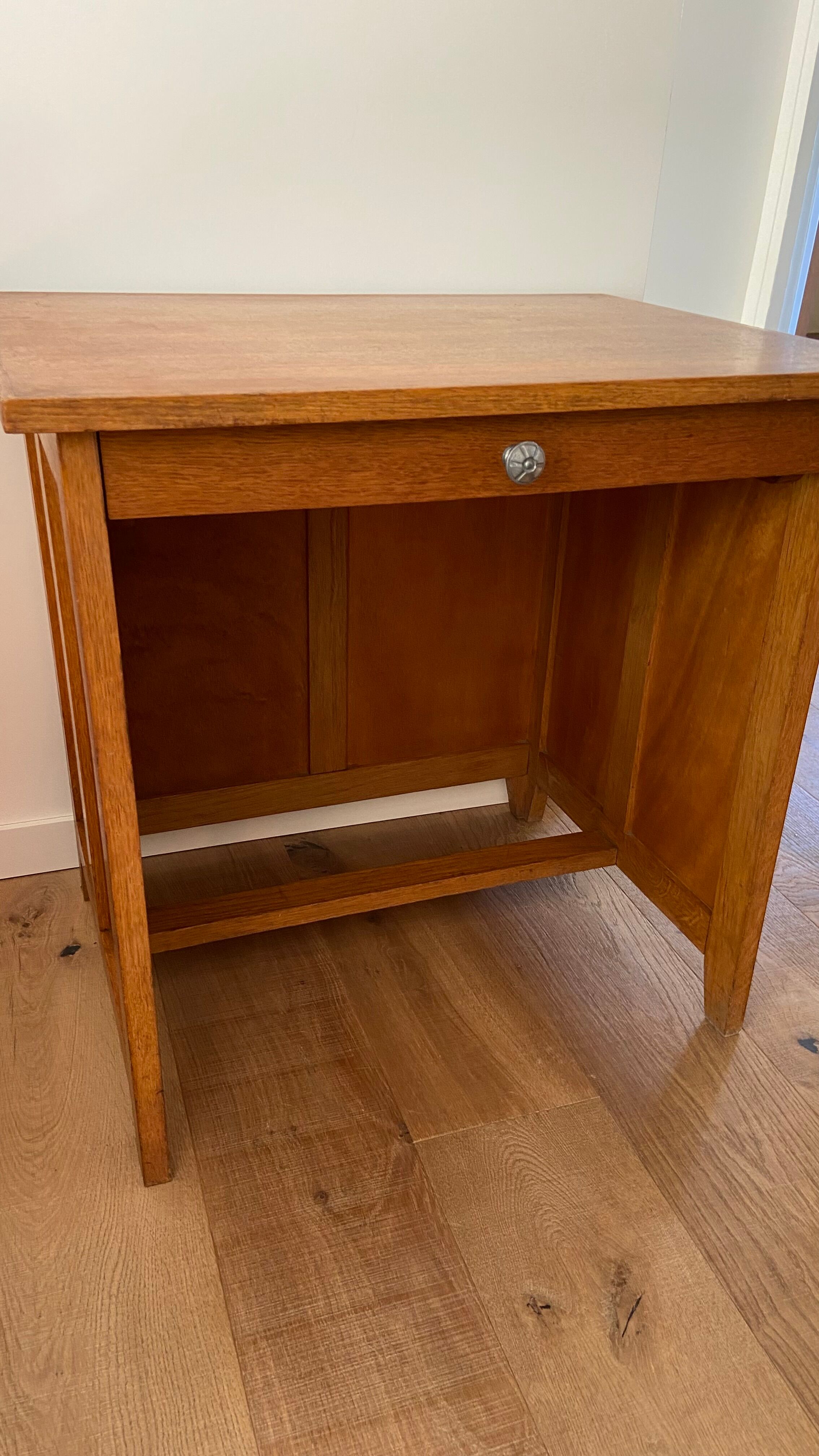 1950s vintage children's desk in light oak