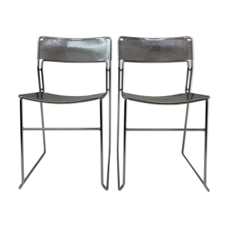 Minimalist Arrben Italy Sultana stackable dining chair , 1970's