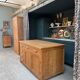 Renovated oak workbench island