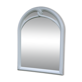 White mirror in 90s Art Deco style