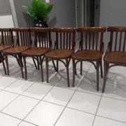 Suite of 6 chairs of Vintage Bistrot 1960s