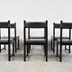 Set of 6 brutalist dining chairs by Emiel Veranneman for Decoene, 1970s