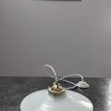 Antique pendant lampshade with opaline disc, diameter 25.5 cm, art deco