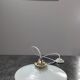 Antique pendant lampshade with opaline disc, diameter 25.5 cm, art deco
