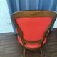 Antique solid wood armchair – Louis XV style – red upholstery, 19th century