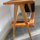Beech wood coffee table, restored, Italy 50s
