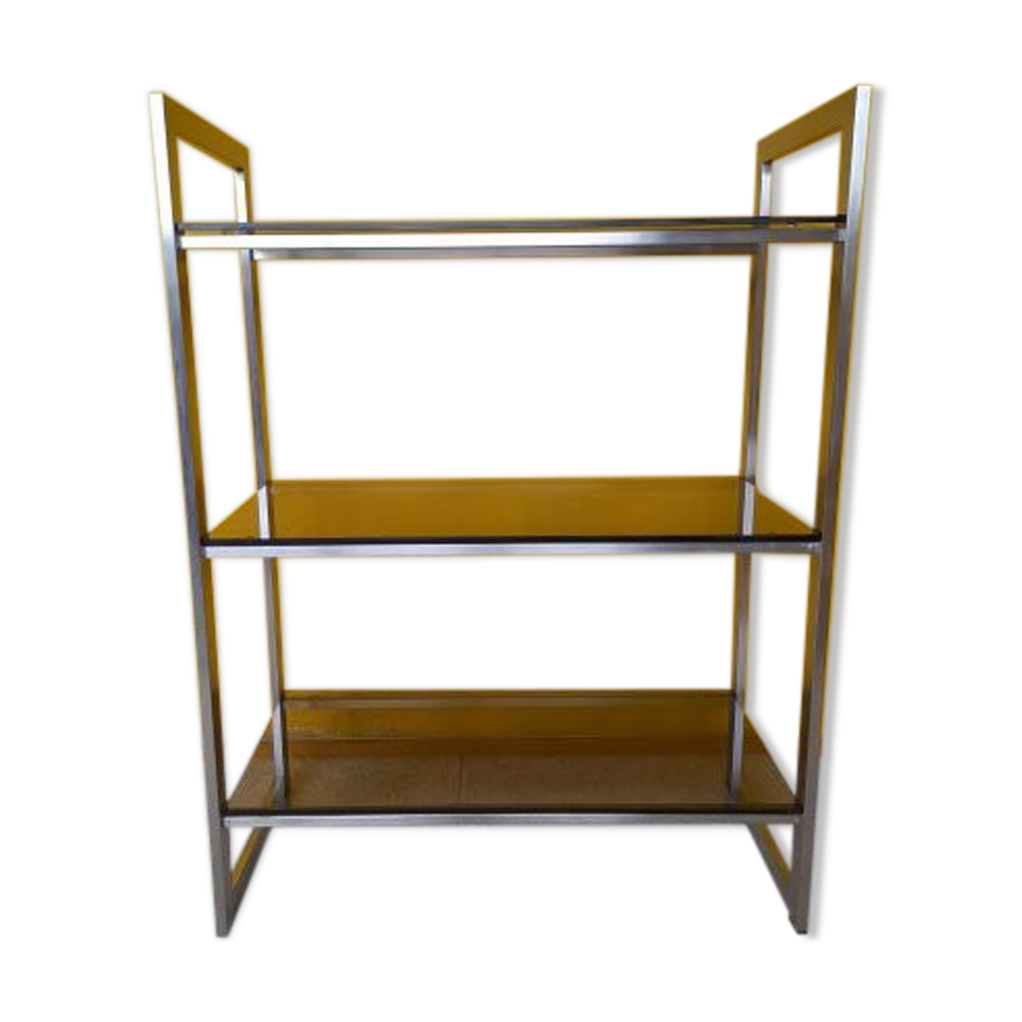 Metal shelf and smoked glass Roche Bobois