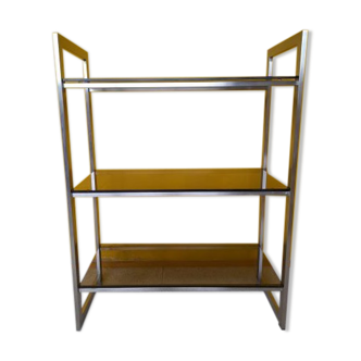 Metal shelf and smoked glass Roche Bobois
