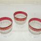 Lot of 3 vintage glass cups from the 50s