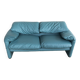 Teal Maralunga Bank door Vico Magistretti voor Cassina