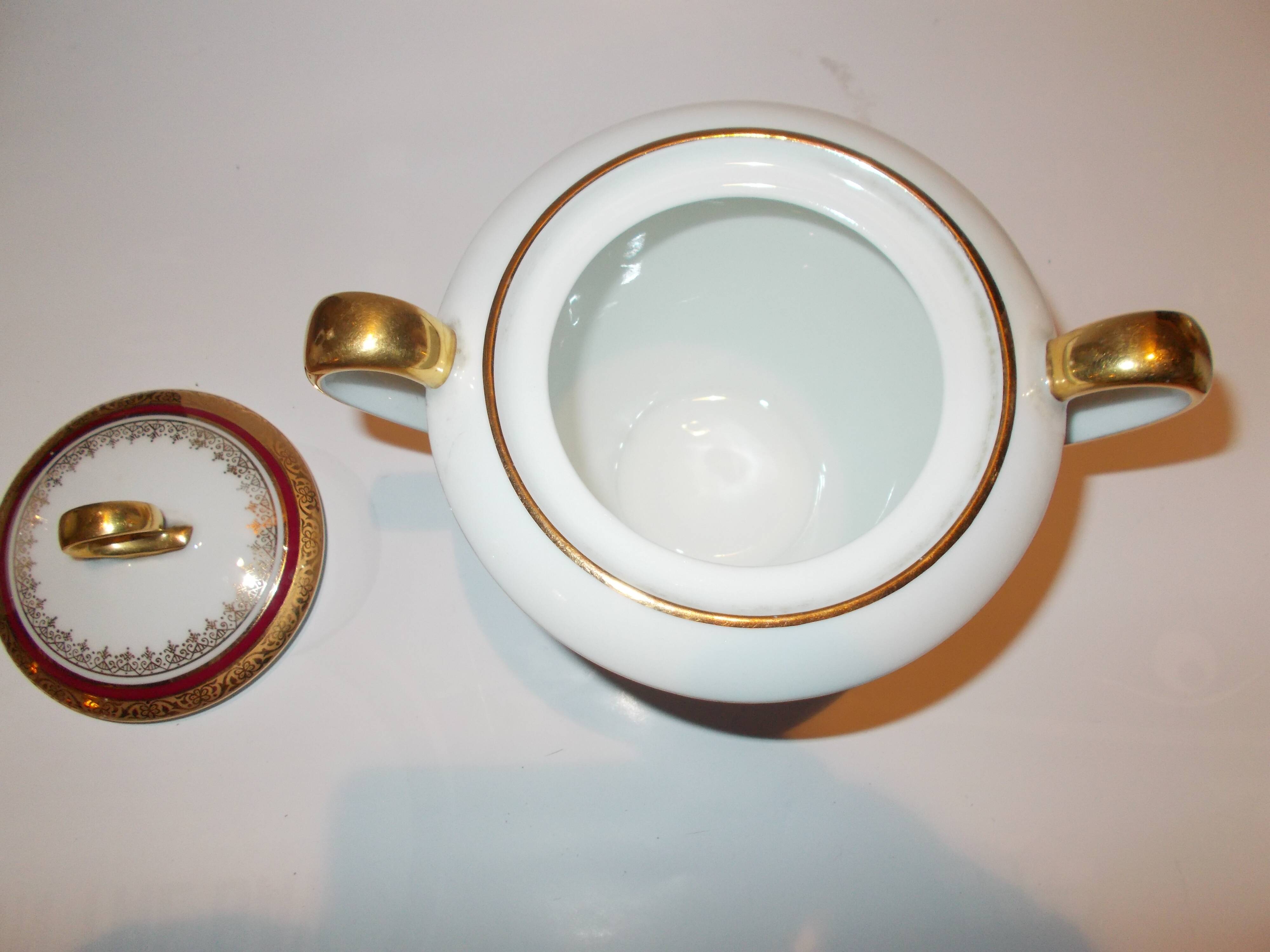 White porcelain sugar bowl