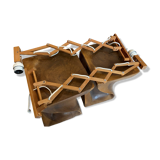 Pair of Translandia Denmark Scandinavian vintage wooden articulated wall lights 1960s