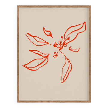Botanical illustration giclee print, 50x70