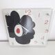 Vintage wall clock -- Wood and glass - 80s-90s