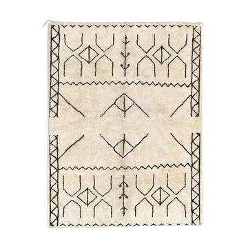 Tapis marocain moderne blanc