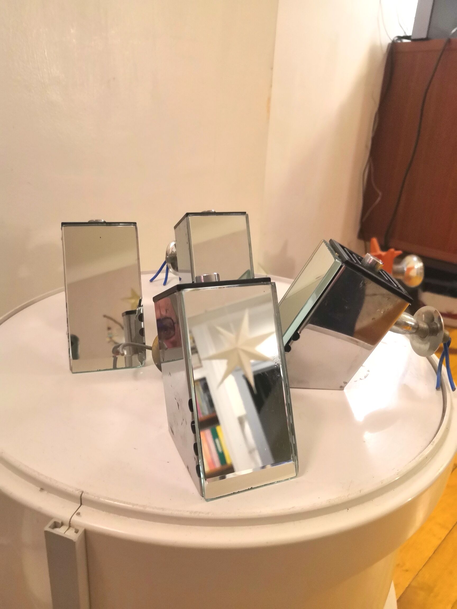 4 sconces spots and mirror of the 70s