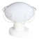 80s lamp, white lacquered metal and glass globe