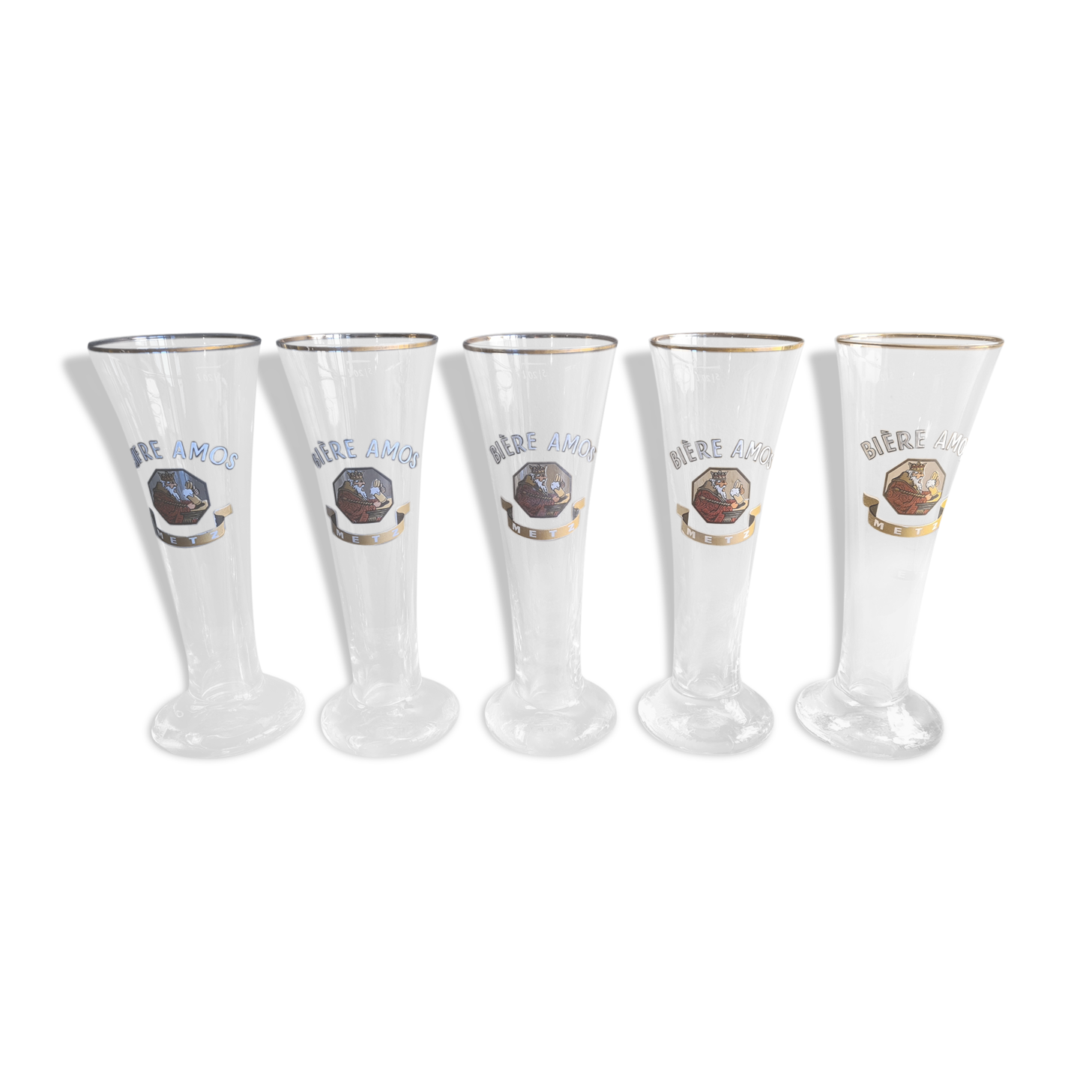 Amos screen-printed beer glasses - Metz