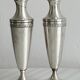 Pair of silver-plated flower vases