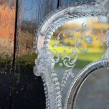 Venetian mirror made of Murano glass, circa 1950.