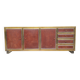 Sideboard shelf design 70 Michel Pignères amboyna burl chrome brass
