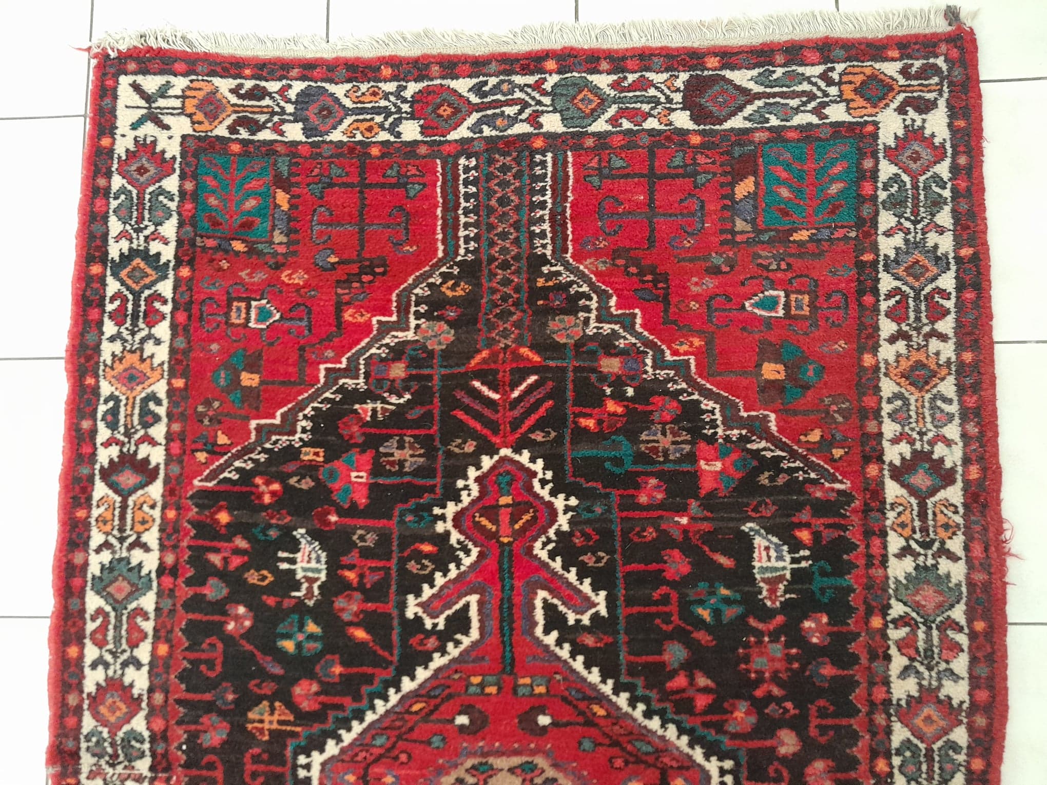 Handmade hamadan persian carpet 185x115cm