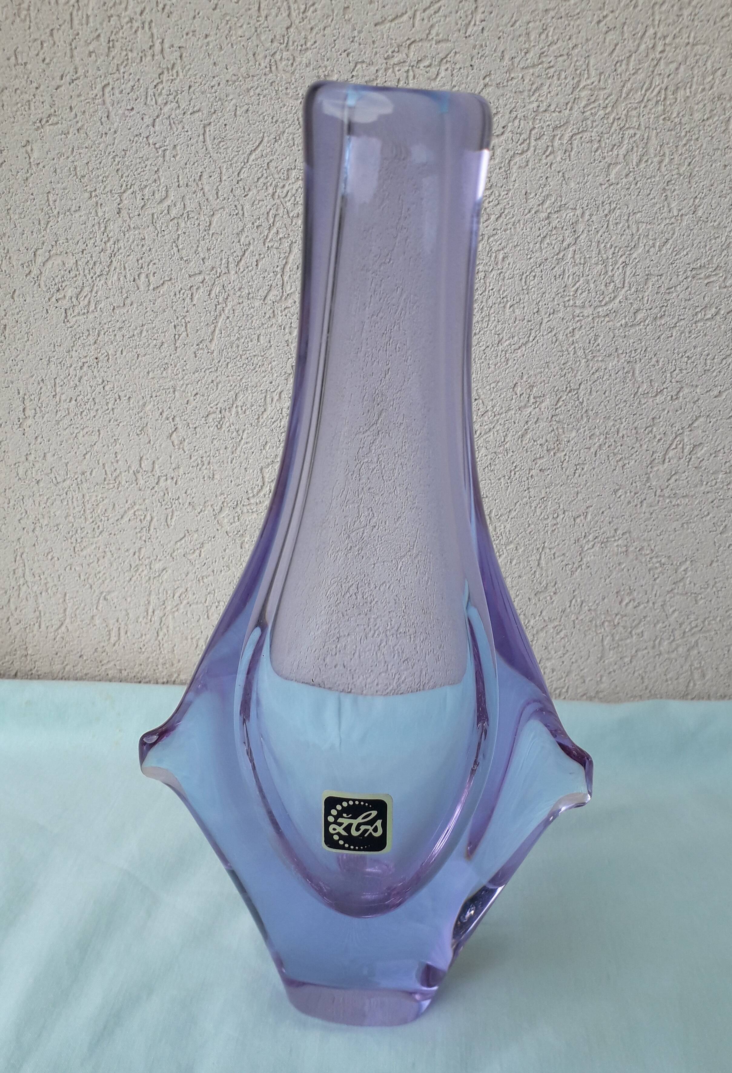 Glass vase Zelezny Brod