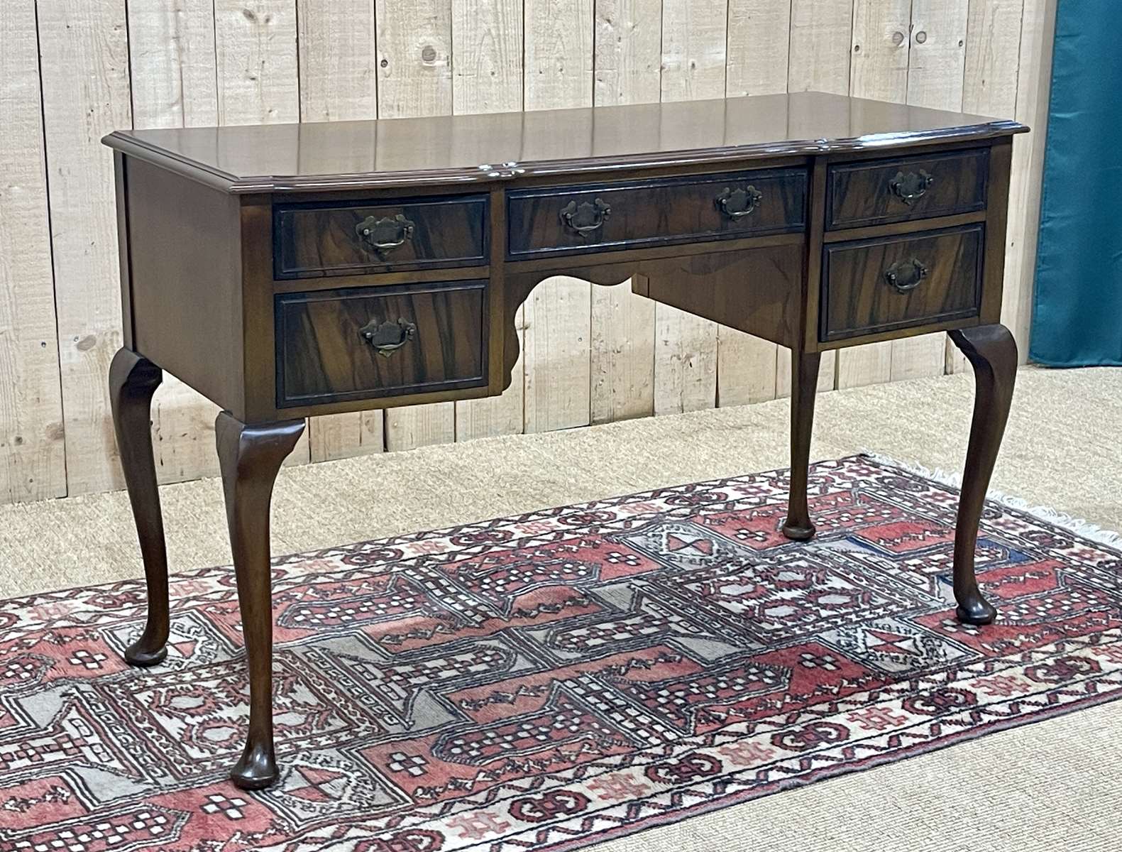 English chippendale desk in walnut from the 1950s