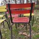 Vintage bistro metal chairs