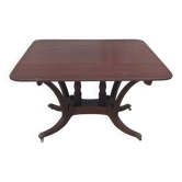 19th-century English style mahogany drop-leaf table.