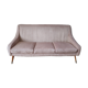 Vintage pink velvet bench sofa, 1960
