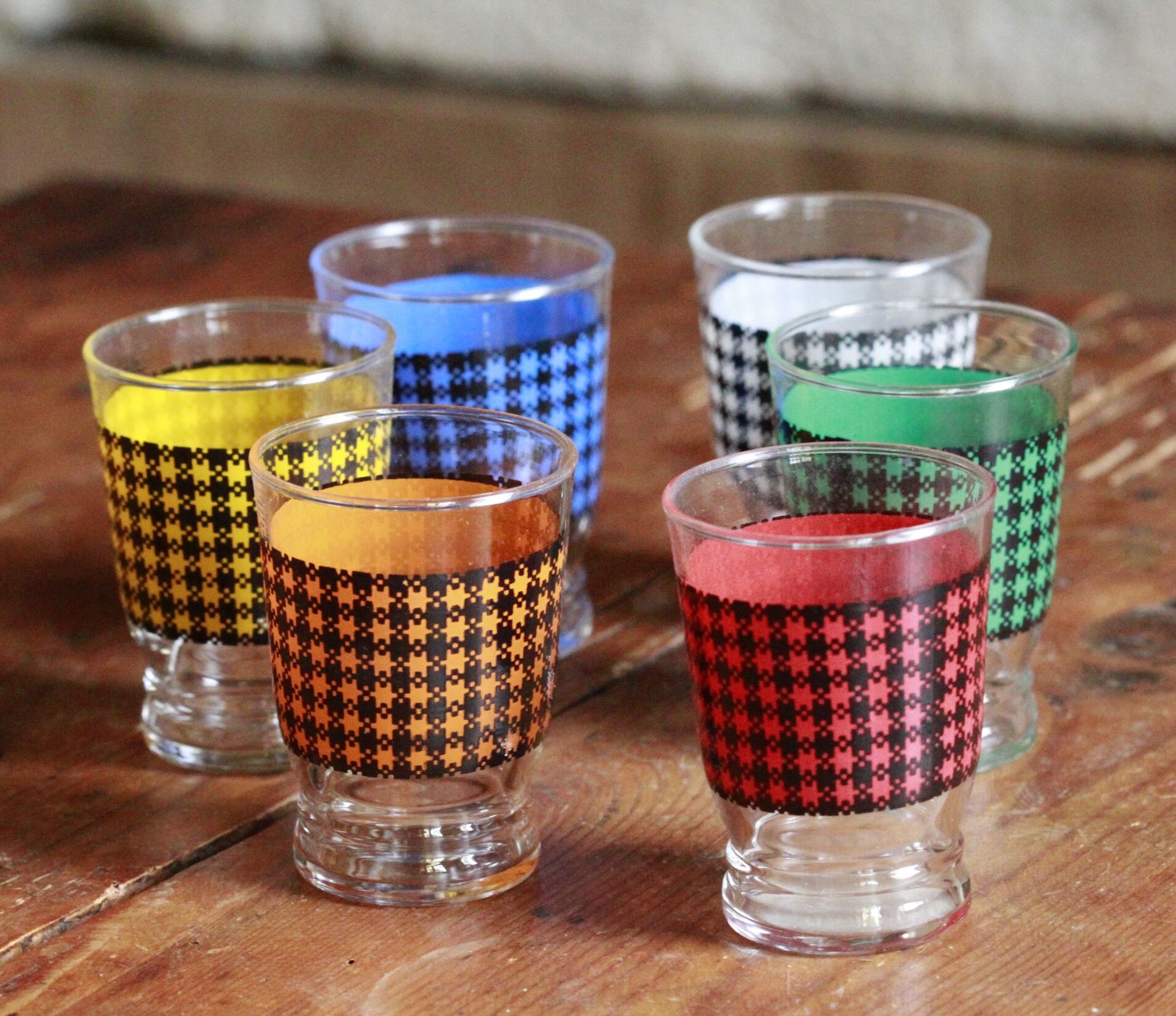 Set of 6 antique glasses